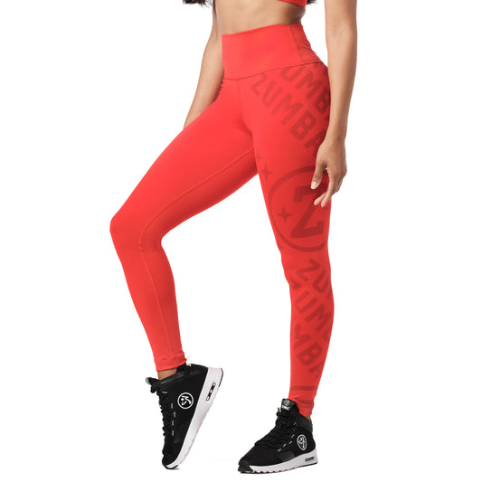 Zumba Smiles High Waisted Ankle Leggings