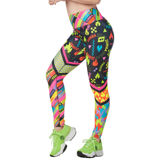 Zumba Printed High Waisted Ankle Leggings
