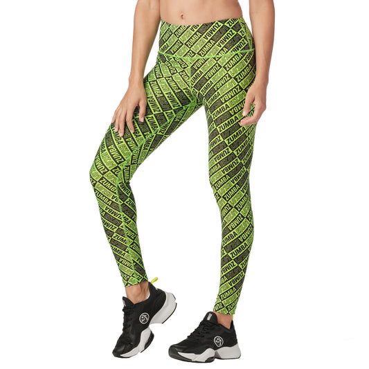 Zumba EST. 01 Printed High Waisted Ankle Leggings