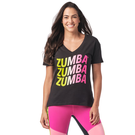 Zumba Color V-Neck Top