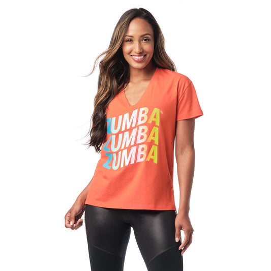 Zumba Color V-Neck Top