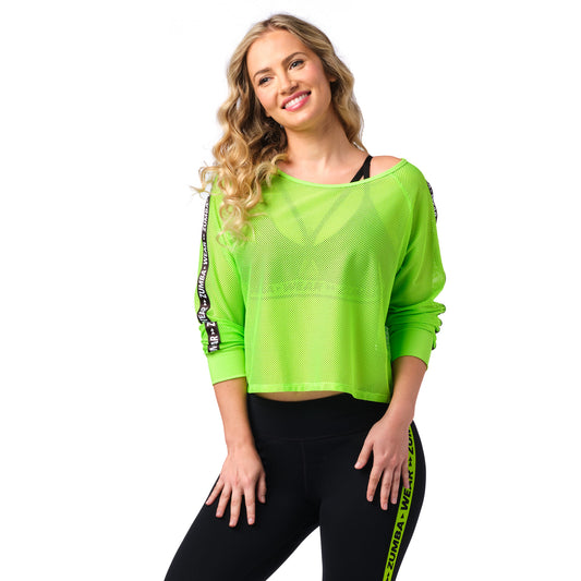 Zumba In Color Mesh Pullover Top