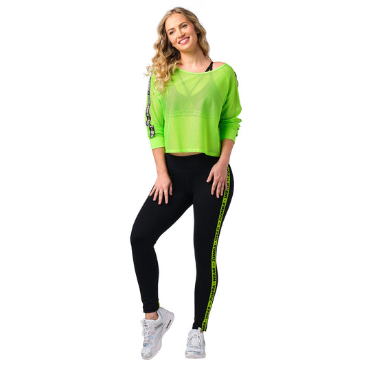 Zumba In Color Mesh Pullover Top