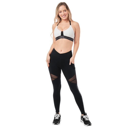 Zumba Mesh Panel High Waistband Ankle Leggings