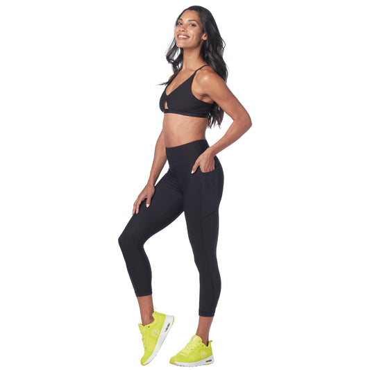 Zumba Dance High Waisted Crop Leggings
