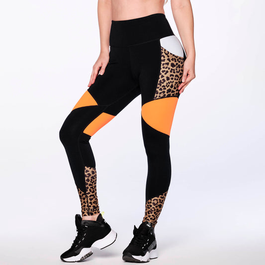 Zumba Dance Crew High Waisted Panel Ankle Leggings
