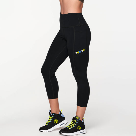 Zumba Forever High Waisted Crop Leggings