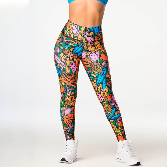 Zumba Tropics High Waisted Ankle Leggings