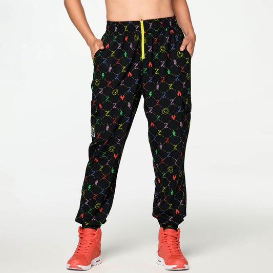 Zumba Fun And Happy High Waisted Track Pants