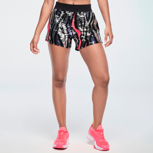 Funscape Sequin Boxing Short With Side Trim