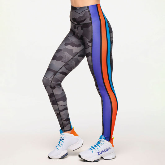 Zumba Explore High Waisted Ankle Leggings With Side Panels