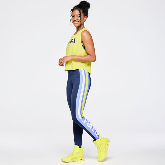 Zumba Out Loud High Waisted Ankle Leggings With Side Panel