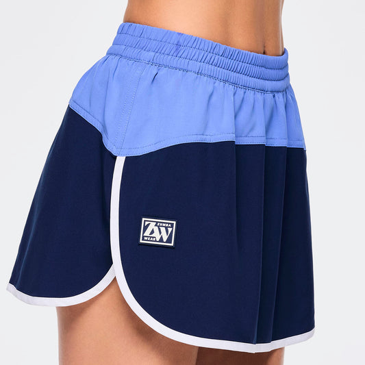 Zumba Out Loud Color Blocked Woven Skort