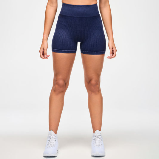 Blue Jean Seamless High Waisted Biker Shorts