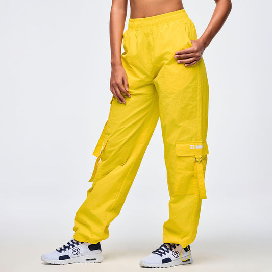 Apres Zumba High Rise Cargo Pants With Tassels