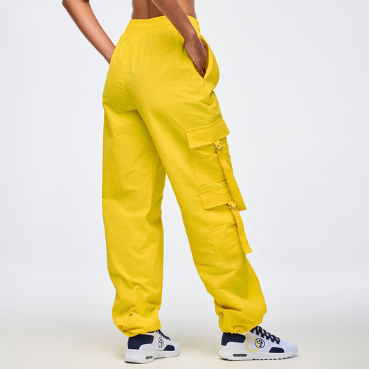 Apres Zumba High Rise Cargo Pants With Tassels