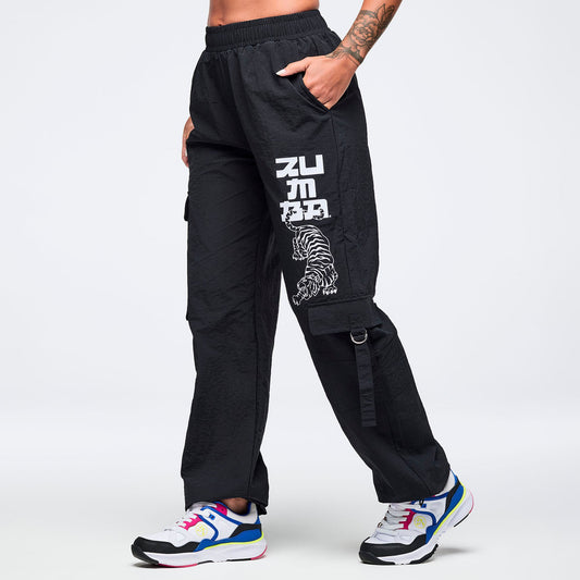 Eastern Flavor High Rise Cargo Pants With Tassels