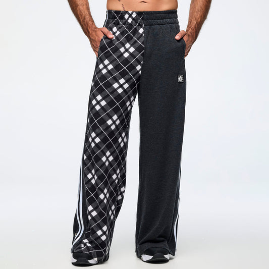 Eastern Flavor Wide Leg Pants With Wide Side Snap Placket