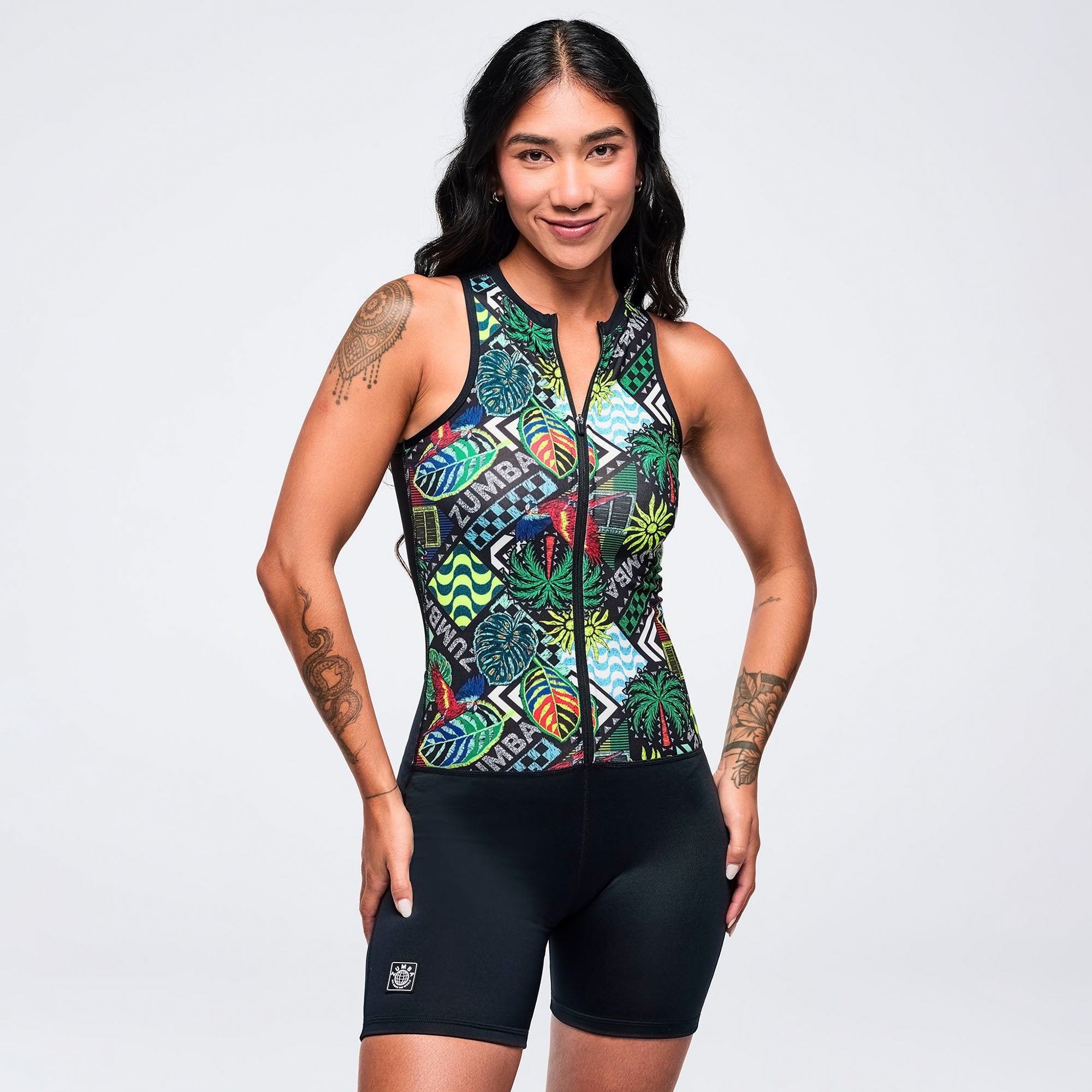 Latin Movement Z-Lift Bodysuit With Mesh Back – Zumba Factory Latin Movement Z-Lift Bodysuit With Mesh Back – Zumba Factory
