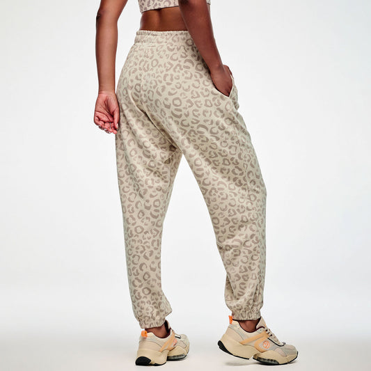 Zumba Modal Knit Slouch Cargo Pants - Beige/Tonal