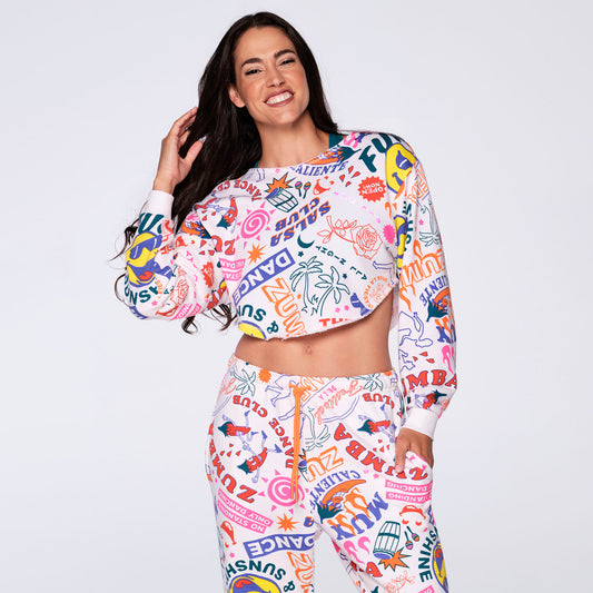 Fun & Sunshine Crop Sweatshirt