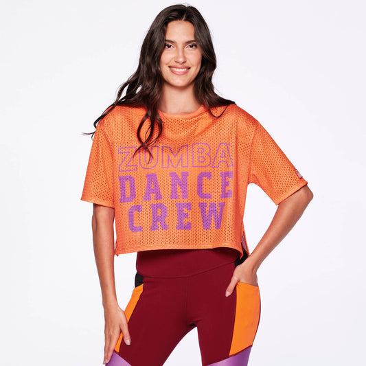 Zumba Dance Crew Mesh Crop Top