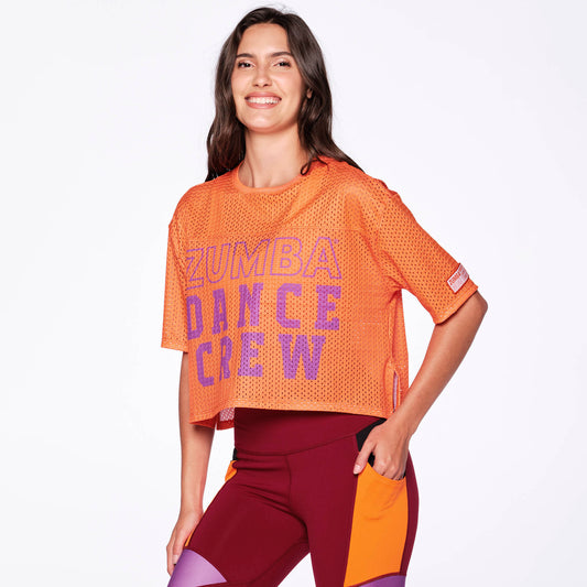 Zumba Dance Crew Mesh Crop Top
