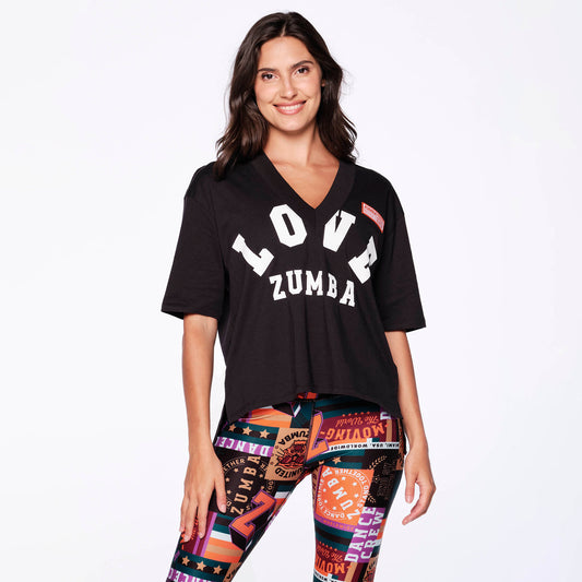 Love Zumba V-Neck Top