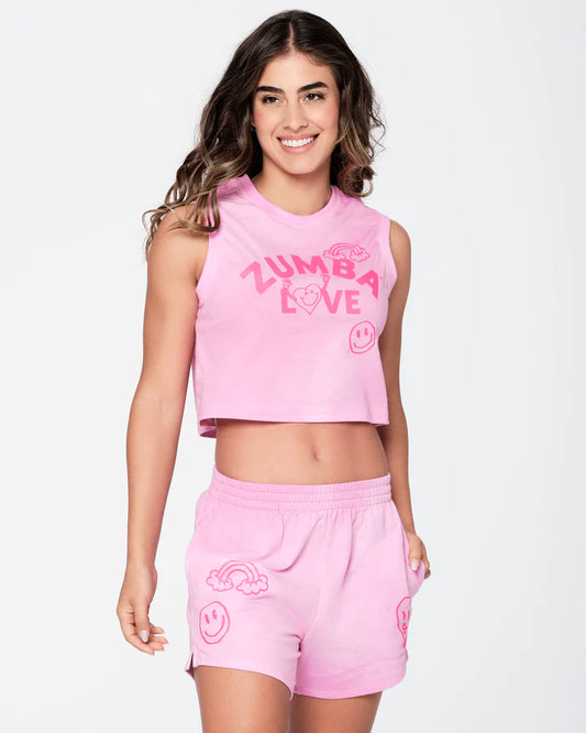 Zumba Love Crew Neck Crop Tank