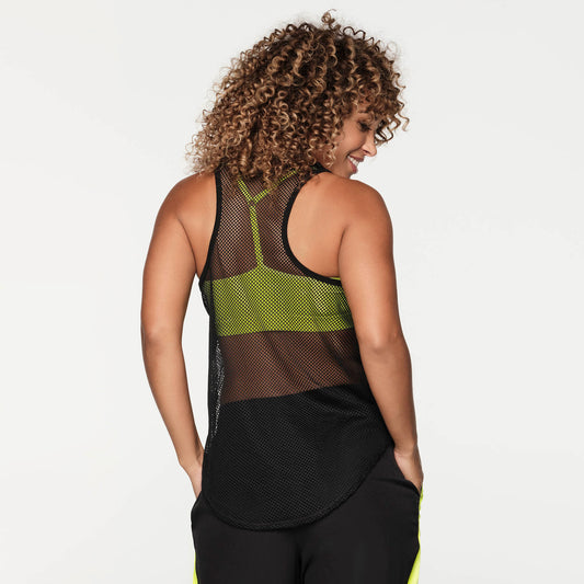 Zumba Forever High Neck Mesh Tank
