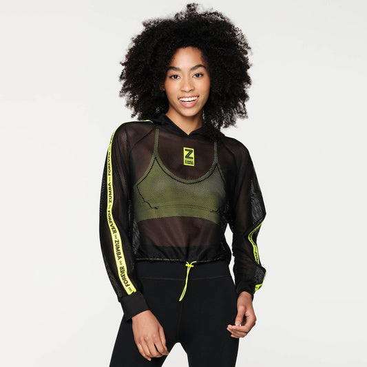 Zumba Forever Mesh Crop Hoodie