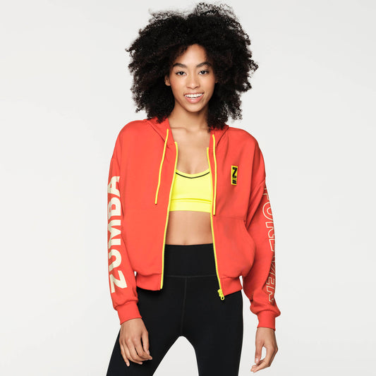 Zumba Forever Oversized Zip-Up Hoodie