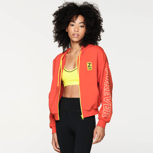 Zumba Forever Oversized Zip-Up Hoodie