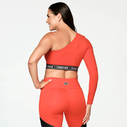 Zumba All Day One Shoulder Crop Top