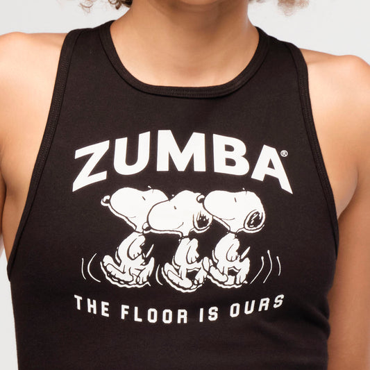 Zumba X Peanuts High Neck Mid Crop Tank