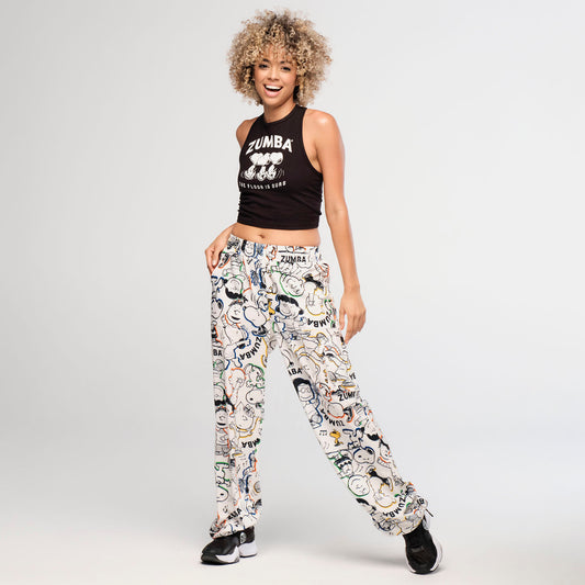 Zumba X Peanuts High Neck Mid Crop Tank