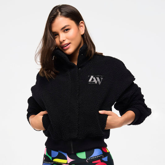 Zumba Haus High Neck Sherpa Jacket