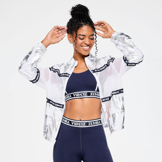 Zumba Out Loud Woven Jacket With Mesh Inserts