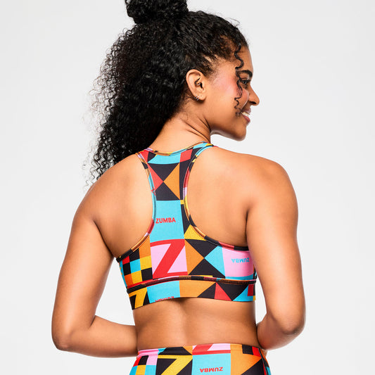 Zumba Rays Square Neck Bra
