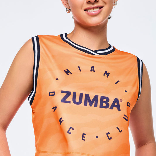 Victory Crop Loose Tank With Crossover Neck