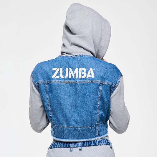 Blue Jean Crop Pullover Hoodie