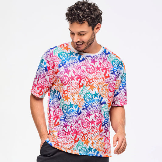 Zumba Libre Boxy Mesh Top With Side Slits