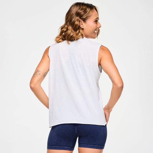 Blue Jean Crew Neck Muscle Tank