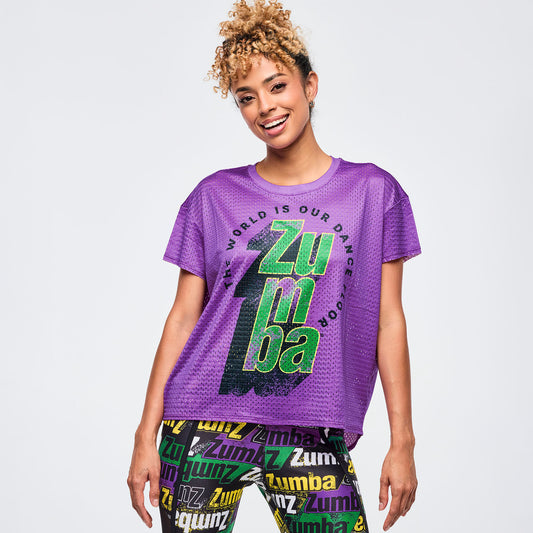 Apres Zumba High Low Crew Neck Top
