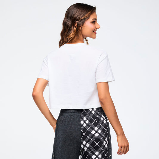 Eastern Flavor Crew Neck Crop Top