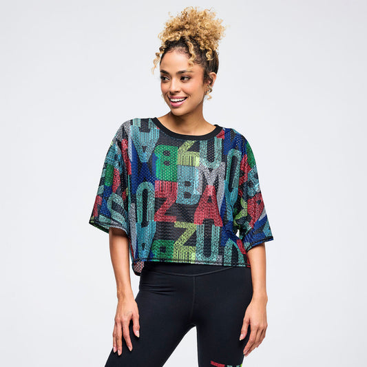 Latin Movement Boxy Dolman Crop Top