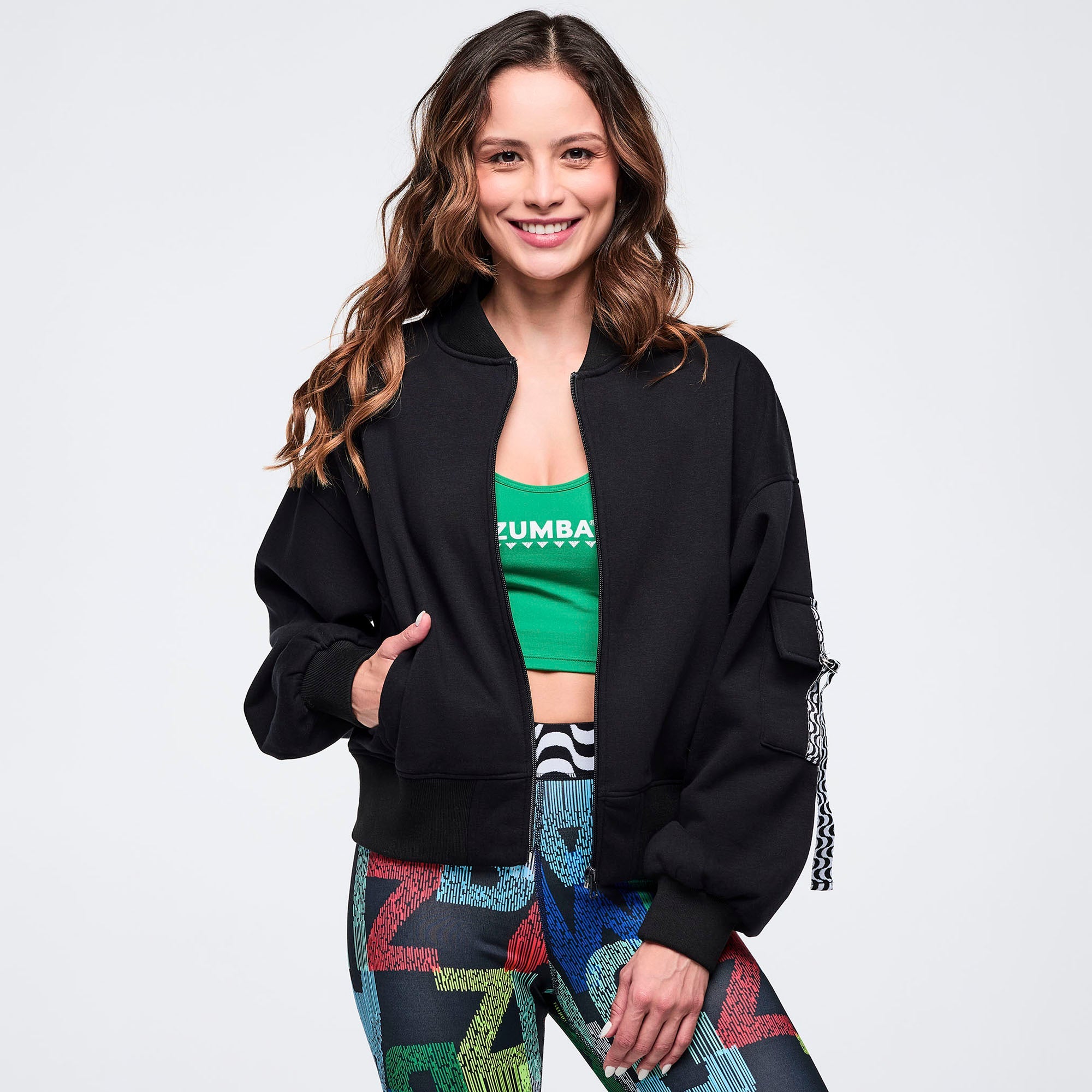 ZUMBA フルジップジャケット Latin Movement Drop Shoulder Zip-Up Jacket – Zumba Factory