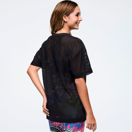 Eastern Flavor Boxy Mesh Top