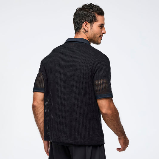 Zumba Basic Oversized Mesh Polo