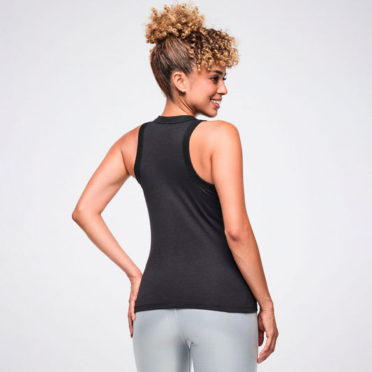 Dale-Z High Neck Racerback Tank - Black